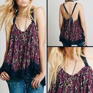 Free people Living Large floral tie top